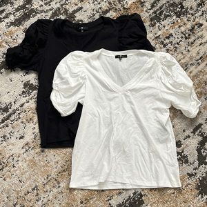 7 For All Mankind 2 Pack! New Black & White Tees - Large